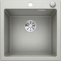 BLANCO PLEON 5, SILGRANIT, pearl grey, with drain remote control, w/o bowl layout, 500 mm min. cabinet size