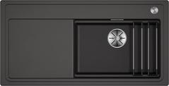 BLANCO ETAGON XL 6 S, SILGRANIT, rock grey, with drain remote control, with accessories, Bowl right, 600 mm min. cabinet size