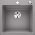 BLANCO PLEON 5, SILGRANIT, alu metallic, with drain remote control, w/o bowl layout, 500 mm min. cabinet size