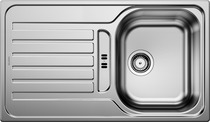 BLANCO LANTOS 45 S Linen w/o pop-up, Stainless steel Linen, w/o drain remote control, reversible, 450 mm min. cabinet size