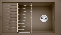 BLANCO ELON XL 8 S, SILGRANIT, nutmeg, w/o drain remote control, with accessories, reversible, 800 mm min. cabinet size
