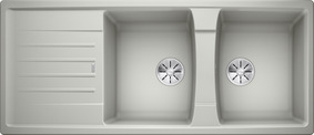 BLANCO LEXA 8 S, SILGRANIT, pearl grey, w/o drain remote control, reversible, 800 mm min. cabinet size