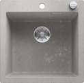 BLANCO PLEON 5, SILGRANIT, concrete-style, with drain remote control, w/o bowl layout, 500 mm min. cabinet size