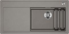 BLANCO ETAGON XL 6 S-F, SILGRANIT, tartufo, with drain remote control, with accessories, Bowl right, 600 mm min. cabinet size