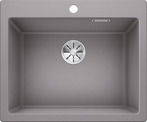 BLANCO PLEON 6, SILGRANIT, alu metallic, w/o drain remote control, w/o bowl layout, 600 mm min. cabinet size