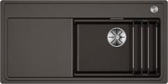 BLANCO ETAGON XL 6 S-F, SILGRANIT, coffee, with drain remote control, with accessories, Bowl right, 600 mm min. cabinet size