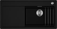 BLANCO ETAGON XL 6 S-F, SILGRANIT, black, with drain remote control, with accessories, Bowl right, 600 mm min. cabinet size