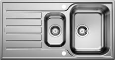 BLANCO LANTOS 6 S, Stainless steel Linen, w/o drain remote control, reversible, 600 mm min. cabinet size