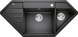 BLANCO LEXA 9 E, SILGRANIT, anthracite, w/o drain remote control, Bowl right, 800 mm min. cabinet size