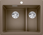 BLANCO PLEON 6 Split, SILGRANIT, nutmeg, w/o drain remote control, Bowl left, 600 mm min. cabinet size