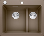 BLANCO PLEON 6 Split, SILGRANIT, nutmeg, with drain remote control, Bowl left, 600 mm min. cabinet size