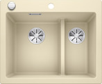 BLANCO PLEON 6 Split, SILGRANIT, champagne, with drain remote control, Bowl left, 600 mm min. cabinet size