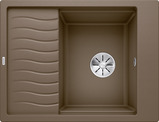 BLANCO ELON 45 S, SILGRANIT, nutmeg, w/o drain remote control, with accessories, reversible, 450 mm min. cabinet size
