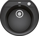 BLANCO RONDOVAL 45, SILGRANIT, anthracite, with drain remote control, w/o bowl layout, 450 mm min. cabinet size