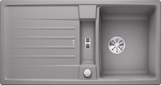 BLANCO LEXA 5 S, SILGRANIT, alu metallic, with drain remote control, reversible, 500 mm min. cabinet size