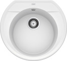 BLANCO RONDOVAL 45, SILGRANIT, white, w/o drain remote control, w/o bowl layout, 450 mm min. cabinet size
