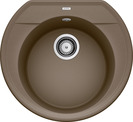 BLANCO RONDOVAL 45, SILGRANIT, nutmeg, w/o drain remote control, w/o bowl layout, 450 mm min. cabinet size