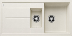 BLANCO METRA 6 S, SILGRANIT, soft white, w/o drain remote control, w/o accessories, reversible, 600 mm min. cabinet size