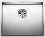 BLANCO CLARON 500-U, Stainless steel satin polish, w/o drain remote control, w/o bowl layout, 600 mm min. cabinet size