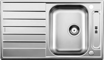 BLANCO LIVIT 45 S Centric, Stainless steel brushed finish, with drain remote control, reversible, 450 mm min. cabinet size
