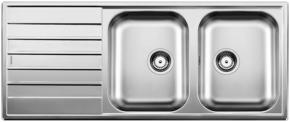 BLANCO LIVIT 8 S, Stainless steel brushed finish, w/o drain remote control, reversible, 800 mm min. cabinet size