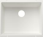 BLANCO SUBLINE 500-U, SILGRANIT, white, w/o drain remote control, w/o bowl layout, 600 mm min. cabinet size
