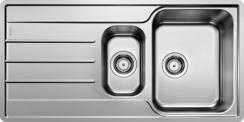 BLANCO LEMIS 6 S-IF, Stainless steel brushed finish, w/o drain remote control, reversible, 600 mm min. cabinet size