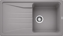 BLANCO SONA 5 S, SILGRANIT, alu metallic, w/o drain remote control, reversible, 500 mm min. cabinet size