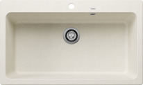BLANCO NAYA XL 9, SILGRANIT, softweiß, ohne Ablauffernbedienung, keine Beckenlage, 900 mm Untermaß