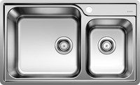 BLANCO LEMIS XL 8-IF, Stainless steel brushed finish, w/o drain remote control, Bowl left, 800 mm min. cabinet size