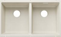 BLANCO SUBLINE 350/350-U, SILGRANIT, soft white, w/o drain remote control, w/o bowl layout, 800 mm min. cabinet size