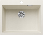 BLANCO PLEON 6-F, SILGRANIT, soft white, w/o drain remote control, w/o bowl layout, 600 mm min. cabinet size