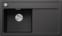 BLANCO ZENAR 45 S, SILGRANIT, anthrazit, mit Ablauffernbedienung, ohne Zubehör, Becken links, 450 mm Untermaß