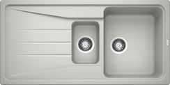 BLANCO SONA 6 S, SILGRANIT, pearl grey, w/o drain remote control, w/o accessories, reversible, 600 mm min. cabinet size