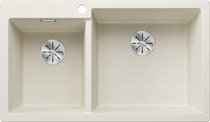 BLANCO PLEON 9, SILGRANIT, soft white, w/o drain remote control, Bowl right, 900 mm min. cabinet size