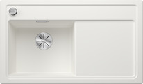 BLANCO ZENAR 45 S, SILGRANIT, weiß, mit Ablauffernbedienung, ohne Zubehör, Becken links, 450 mm Untermaß