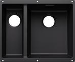 BLANCO SUBLINE 340/160-U, SILGRANIT, zwart, manuele bediening, Bak rechts, 600 mm onderkast