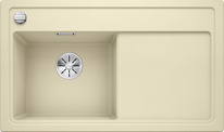 BLANCO ZENAR 45 S, SILGRANIT, champagne, with drain remote control, w/o accessories, Bowl left, 450 mm min. cabinet size