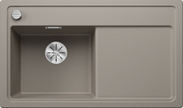 BLANCO ZENAR 45 S, SILGRANIT, tartufo, mit Ablauffernbedienung, ohne Zubehör, Becken links, 450 mm Untermaß