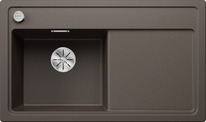 BLANCO ZENAR 45 S, SILGRANIT, cafe, mit Ablauffernbedienung, ohne Zubehör, Becken links, 450 mm Untermaß