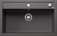 BLANCO DALAGO 8, SILGRANIT, rock grey, with drain remote control, w/o bowl layout, 800 mm min. cabinet size