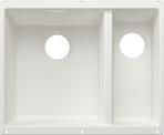 BLANCO SUBLINE 340/160-U, SILGRANIT, blanc, vidage manuel, Cuve principale à gauche, 600 mm Taille sous meuble min.