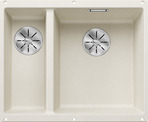 BLANCO SUBLINE 340/160-U, SILGRANIT, soft white, w/o drain remote control, Bowl right, 600 mm min. cabinet size