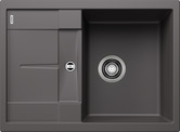 BLANCO METRA 45 S Compact, SILGRANIT, rock grey, w/o drain remote control, reversible, 450 mm min. cabinet size