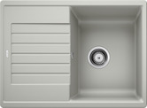 BLANCO ZIA 45 S Compact, SILGRANIT, pearl grey, w/o drain remote control, reversible, 450 mm min. cabinet size