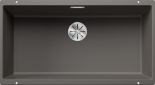 BLANCO SUBLINE 800-U, SILGRANIT, volcano grey, w/o drain remote control, w/o bowl layout, 900 mm min. cabinet size