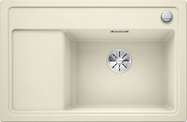 BLANCO ZENAR XL 6 S Compact, SILGRANIT, jasmine, with drain remote control, w/o accessories, Bowl right, 600 mm min. cabinet size