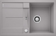 BLANCO METRA 45 S, SILGRANIT, alu metallic, with drain remote control, reversible, 450 mm min. cabinet size