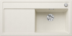 BLANCO ZENAR XL 6 S, SILGRANIT, soft white, with drain remote control, w/o accessories, Bowl right, 600 mm min. cabinet size