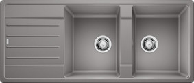 BLANCO LEGRA 8 S, SILGRANIT, alu metallic, w/o drain remote control, reversible, 800 mm min. cabinet size